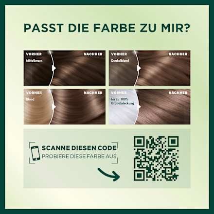 Nutrisse Creme dauerhafte Pflege-Haarfarbe - Nr. 6N Natürliches Dunkelblond GARNIER NUTRISSE