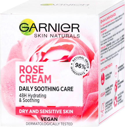 Zjemňujúci denný pleťový krém Rose GARNIER SKIN NATURALS