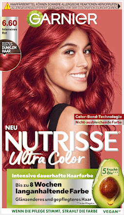 Haarfarbe Ultra Color 6.60 Intensives Rot GARNIER NUTRISSE