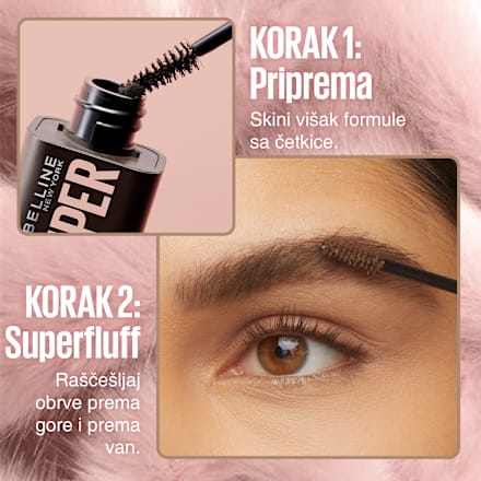 Superfluff mousse za obrve – 260 Deep Brown MAYBELLINE NEW YORK