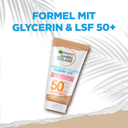 Sonnencreme Gesicht, Anti-Trockenheit super UV, LSF 50+ Garnier Ambre Solaire