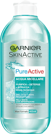 Acqua micellare PureActive pelli miste con imperfezioni GARNIER SKIN ACTIVE