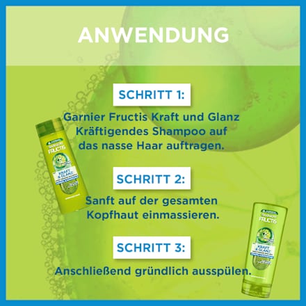 Shampoo Kraft & Glanz, stärkeres & glänzendes Haar GARNIER FRUCTIS