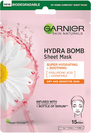 Mască tip șervețel cu mușețel GARNIER SKIN NATURALS