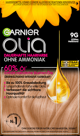 dauerhafte Haarfarbe - Nr. 9 G Kühles Hellblond GARNIER olia