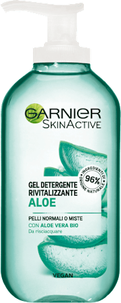 Gel detergente SKINACTIVE rivitalizzante con aloe vera per pelli normali o miste GARNIER SKIN ACTIVE