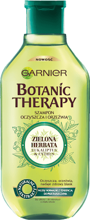 Zielona Herbata, Eukaliptus & Cytrus szampon oczyszczający i orzeźwiający do włosów normalnych z tendencją do przetłuszczania GARNIER BOTANIC THERAPY