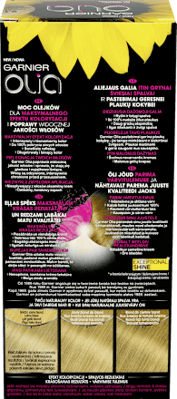 9.1 Popielaty jasny blond, farba do włosów bez amoniaku, 60% olejków GARNIER olia
