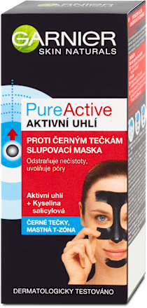 slupovací maska proti černým tečkám GARNIER PureActive