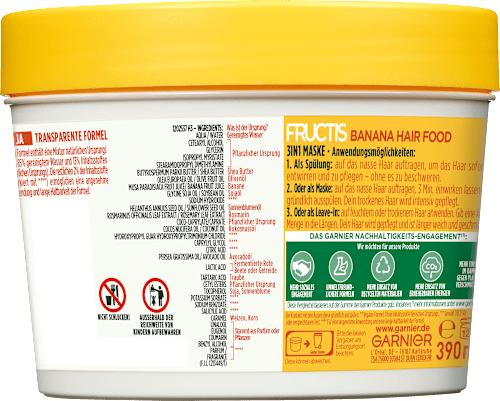 Pflegendes Banana Hair Food 3in1 Haarmaske GARNIER FRUCTIS