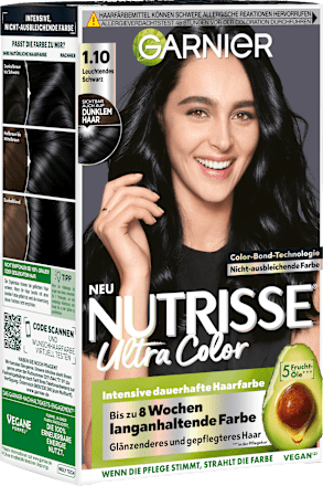 Haarfarbe Ultra Color 1.1 Leuchtendes Schwarz  GARNIER NUTRISSE