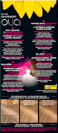 9.1 Popielaty jasny blond, farba do włosów bez amoniaku, 60% olejków GARNIER olia