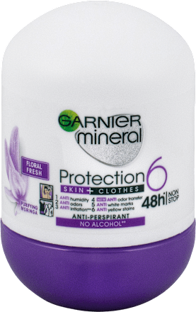 6-in-1 Protection deo roll-on Floral Fresh GARNIER mineral