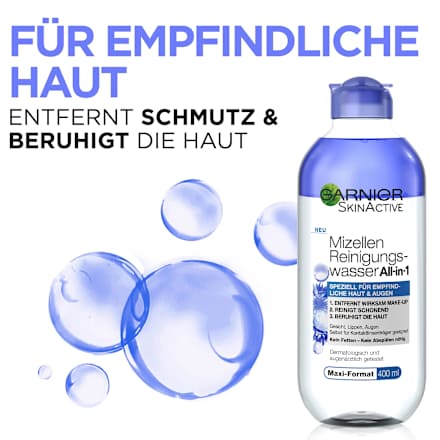 Mizellenwasser empfindliche Haut und Augen All in 1 Garnier Skin Active