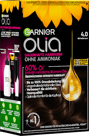 Haarfarbe 4.0 Mittelbraun GARNIER olia