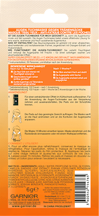 Augenpads Tuchmaske Orangenextrakt Garnier Skin Active