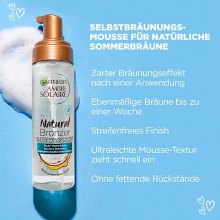 Selbstbräuner Mousse natural bronzer Garnier Ambre Solaire
