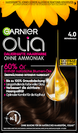 dauerhafte Haarfarbe - Nr. 4.0 Mittelbraun GARNIER olia