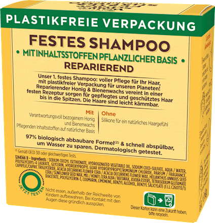 Festes Shampoo Honig Schätze Wahre Schätze