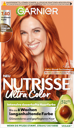 Haarfarbe Ultra Color 7.40 Strahlendes Kupfer GARNIER NUTRISSE