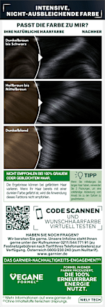 Haarfarbe Ultra Color 1.1 Leuchtendes Schwarz  GARNIER NUTRISSE