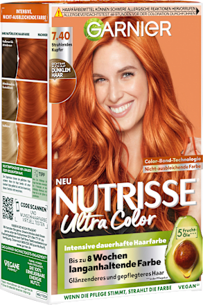 Haarfarbe Ultra Color 7.40 Strahlendes Kupfer GARNIER NUTRISSE