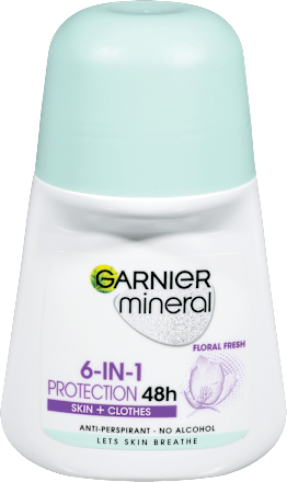 6-in-1 Protection deo roll-on Floral Fresh GARNIER mineral