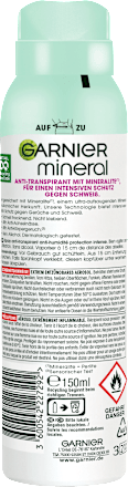 Antitranspirant Deospray Mineral Ultra Dry 48h GARNIER mineral