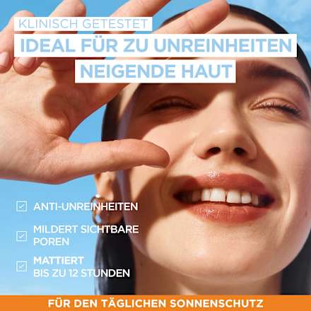 Sonnenfluid Gesicht super UV mit Hyaluronsäure, LSF 50+ Garnier Ambre Solaire