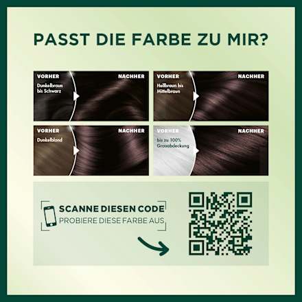 Nutrisse Creme dauerhafte Pflege-Haarfarbe - 3.12 Kühles Dunkelbraun GARNIER NUTRISSE