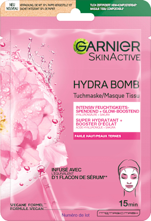 Tuchmaske Hydra Bomb Sakura Glow-Boosting  Garnier Skin Active