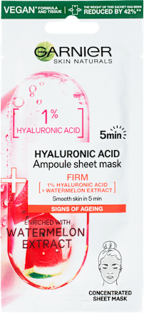 Маска за лице с хиалуронова киселина и екстракт от диня GARNIER SKIN NATURALS