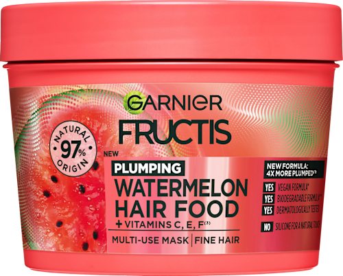 Уплътняваща маска за тънка коса с диня Plumping Hair Food GARNIER FRUCTIS