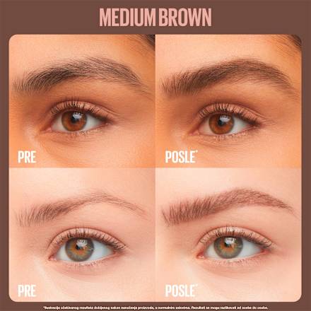 SUPER FLUFF maskara za obrve - 257 Medium Brown MAYBELLINE NEW YORK