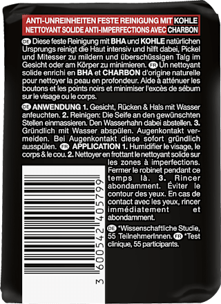 Hautklar PureActive Feste Reinigung mit Kohle Garnier Skin Active