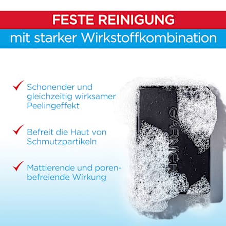 Hautklar PureActive Feste Reinigung mit Kohle Garnier Skin Active