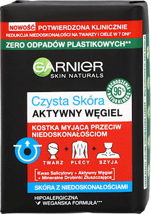 Czysta Skóra Kostka myjąca przeciw niedoskonałościom na twarzy i ciele  GARNIER