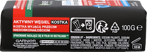 Czysta Skóra Kostka myjąca przeciw niedoskonałościom na twarzy i ciele  GARNIER