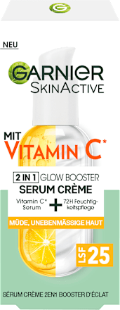 Serum Creme Vitamin C 2in1 Glow Booster LSF 25 Garnier Skin Active
