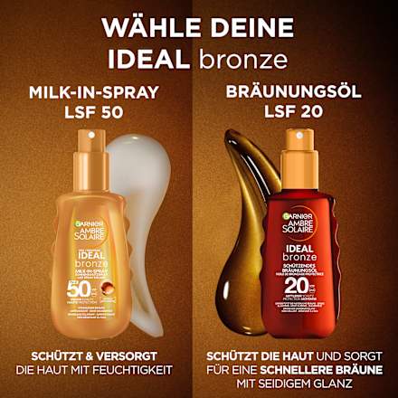 Sonnenölspray ideal bronze, LSF 20 Garnier Ambre Solaire