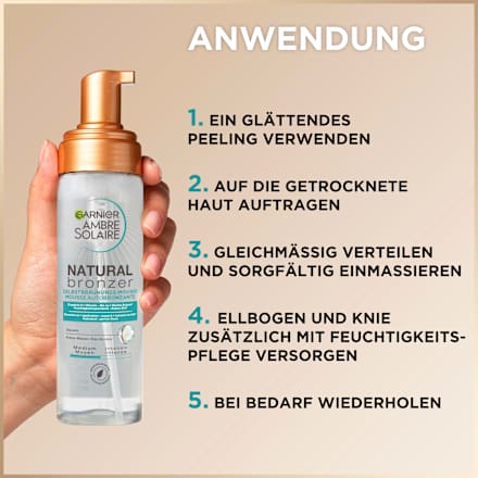 Selbstbräuner Mousse natural bronzer Garnier Ambre Solaire