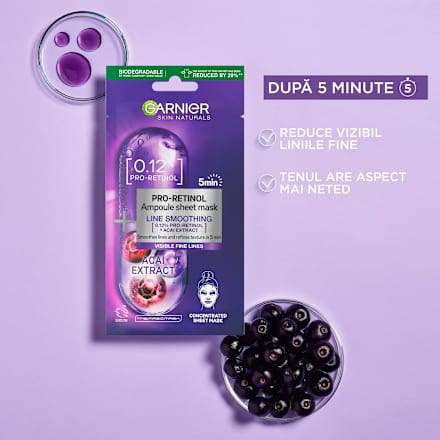 Шийт маска за лице PRO-Retinol GARNIER SKIN NATURALS