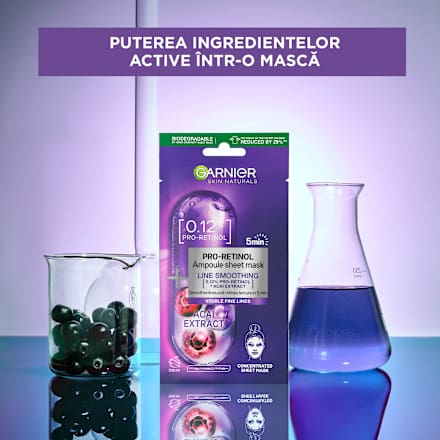 Шийт маска за лице PRO-Retinol GARNIER SKIN NATURALS