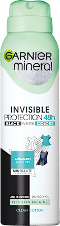 INVISIBLE PROTECTION dezodorans u spreju Clean Cotton GARNIER mineral