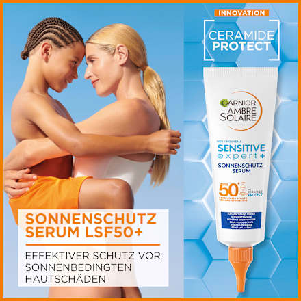 Sensitive expert+ Sonnenschutzserum 50+ Sehr hoher Schutz Garnier Ambre Solaire