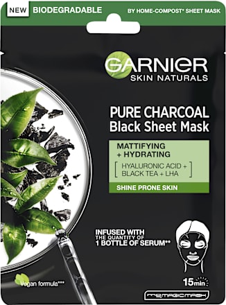 Pure Charcoal maska za lice u maramici GARNIER SKIN NATURALS