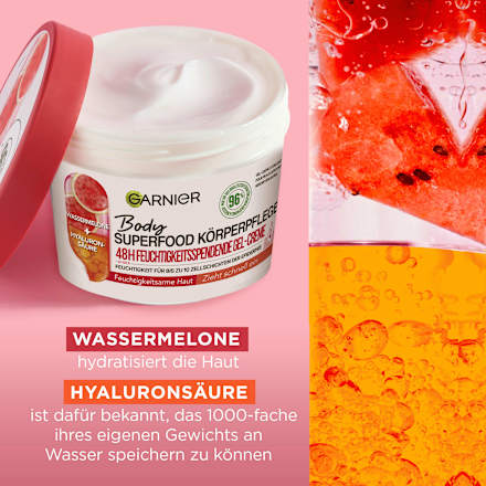 Pflegecreme Gel Superfood Körperpflege Wassermelone GARNIER Body