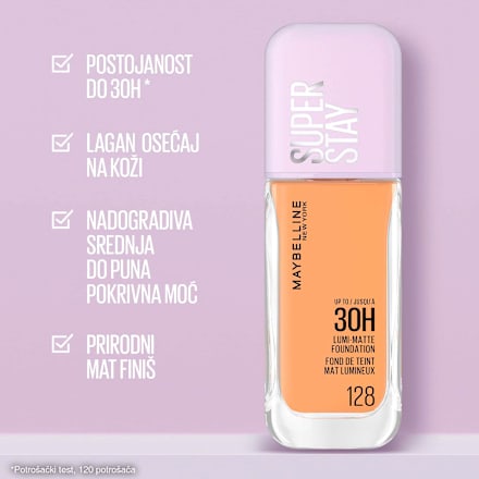 SUPER STAY 30H LUMI-MATTE tečni puder - 129 MAYBELLINE NEW YORK