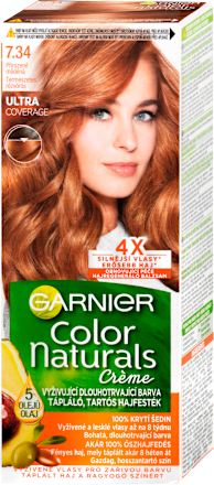 Tartós hajfesték, természetes rézvörös 7.34 GARNIER Color naturals