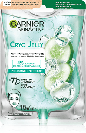 Maschera viso in tessuto SKINACTIVE Cryo Jelly anti-fatica GARNIER SKIN ACTIVE